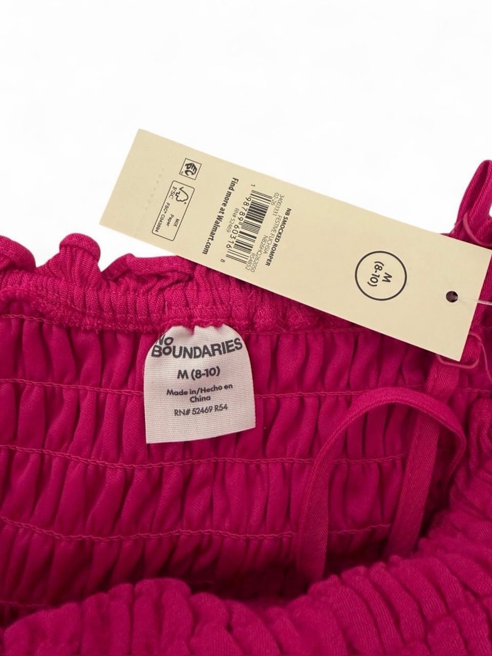 No Boundaries Hot Pink Smocked Tiered Mini Dress - Picture 6 of 6